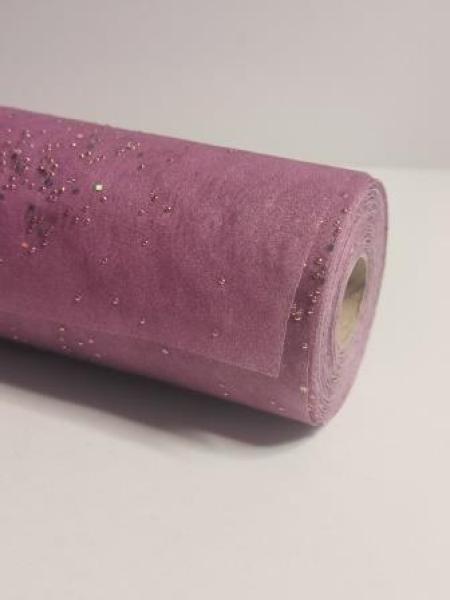 CREApop® Brilliant-Papiervlies pflaume/silber, 25 cm x 15 m  ldm